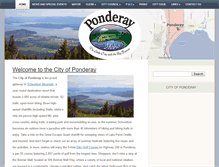 Tablet Screenshot of cityofponderay.org